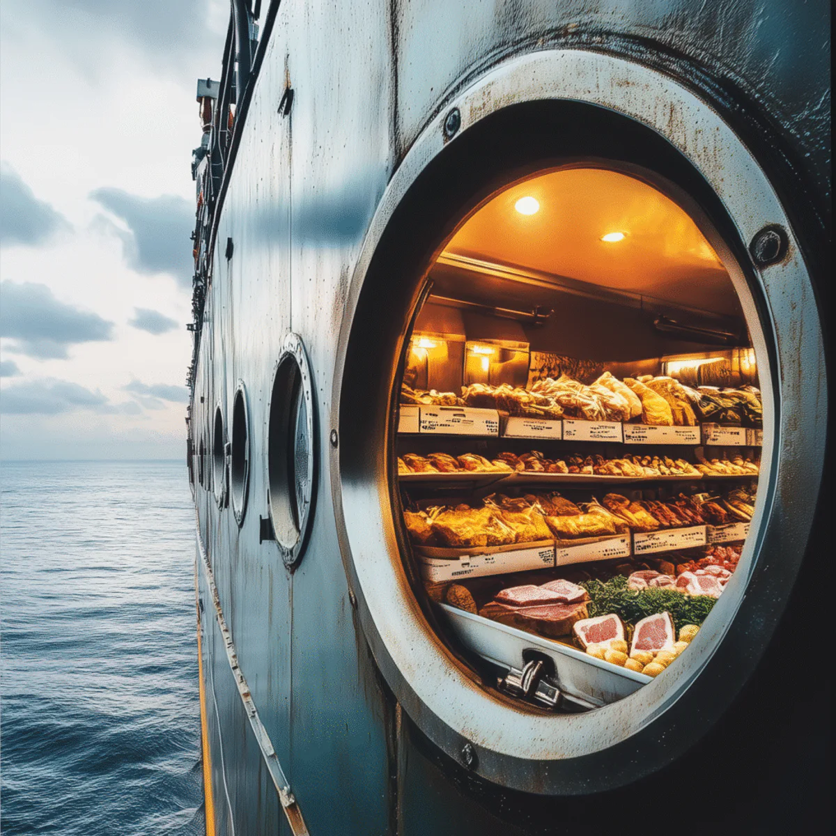Provisions and maritime supply activity at a Mediterranean harbour